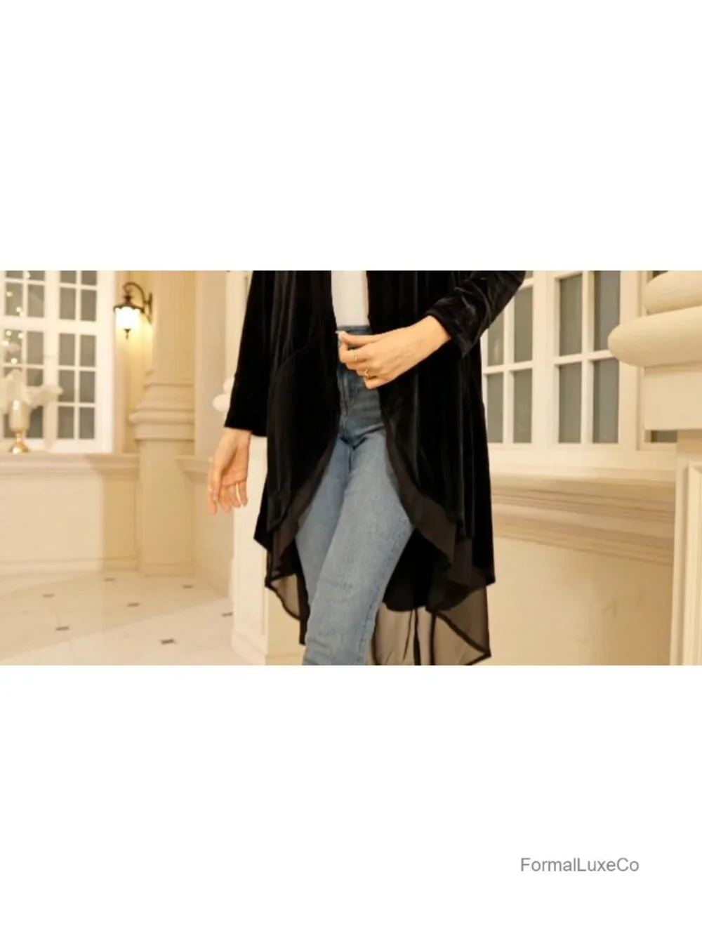 Women's Velvet Long Sleeve Blazer Coat Casual Jacket Cardigan